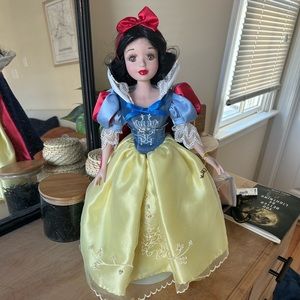 Disney Porcelain Snow White Doll and Stand